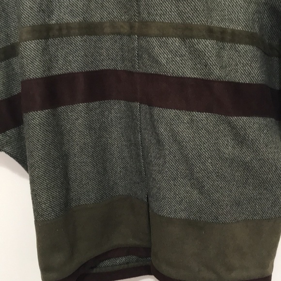 SUGAR Lips wool blend tweed button front cardigan poncho size Medium - Picture 7 of 11